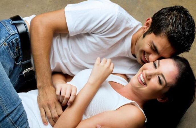 A man gets excited by touching a girl